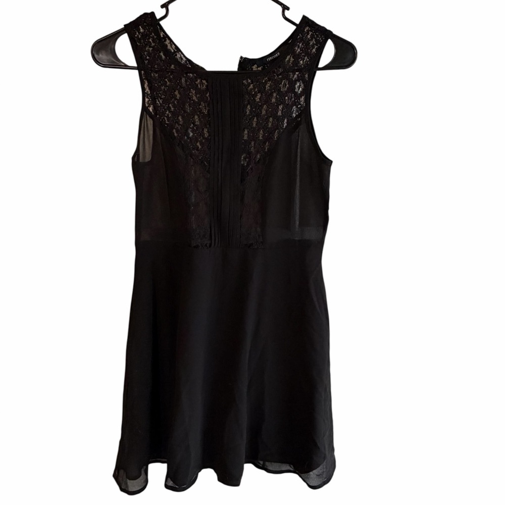 Forever 21 Black Lace Mini Dress Size S